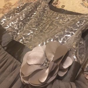 Girls formal gray dress and never worn